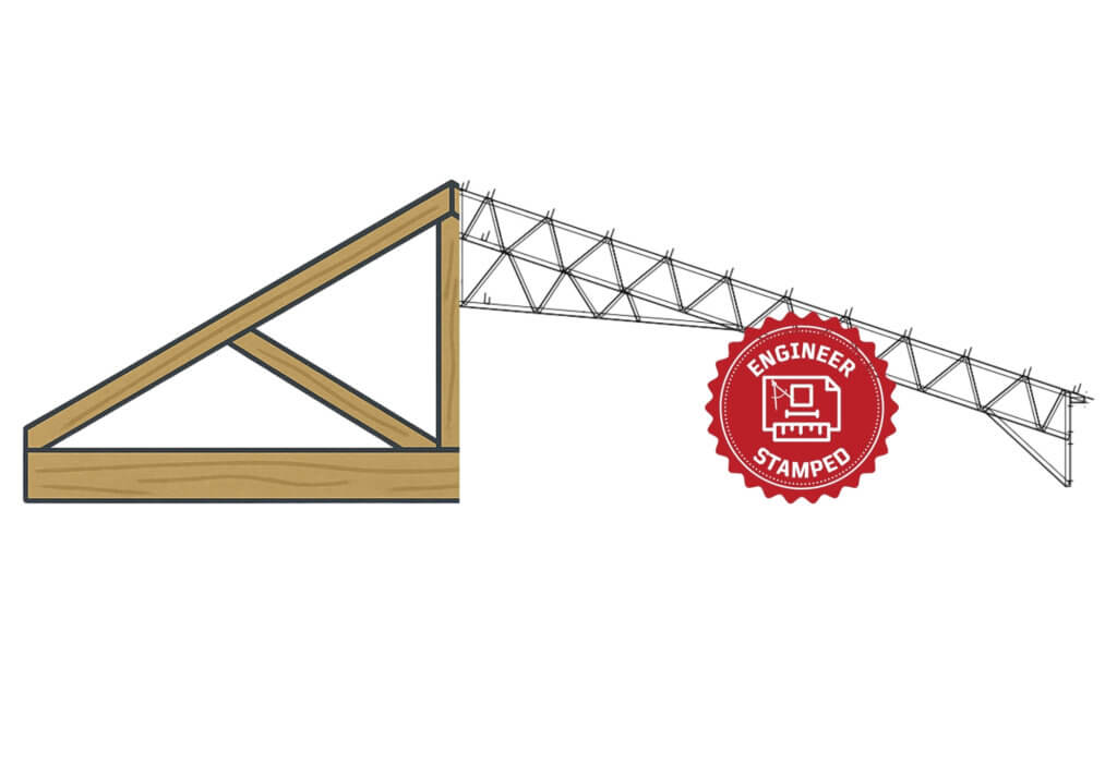 truss with seal that says professionally engineered