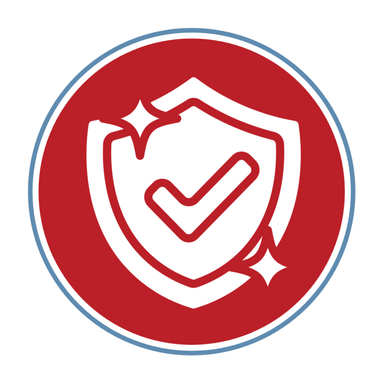 icon with shield and checkmark for turnkey warranty