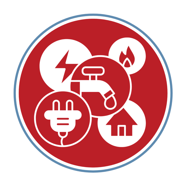 icon with utilities to represent the turnkey utility set up and connections
