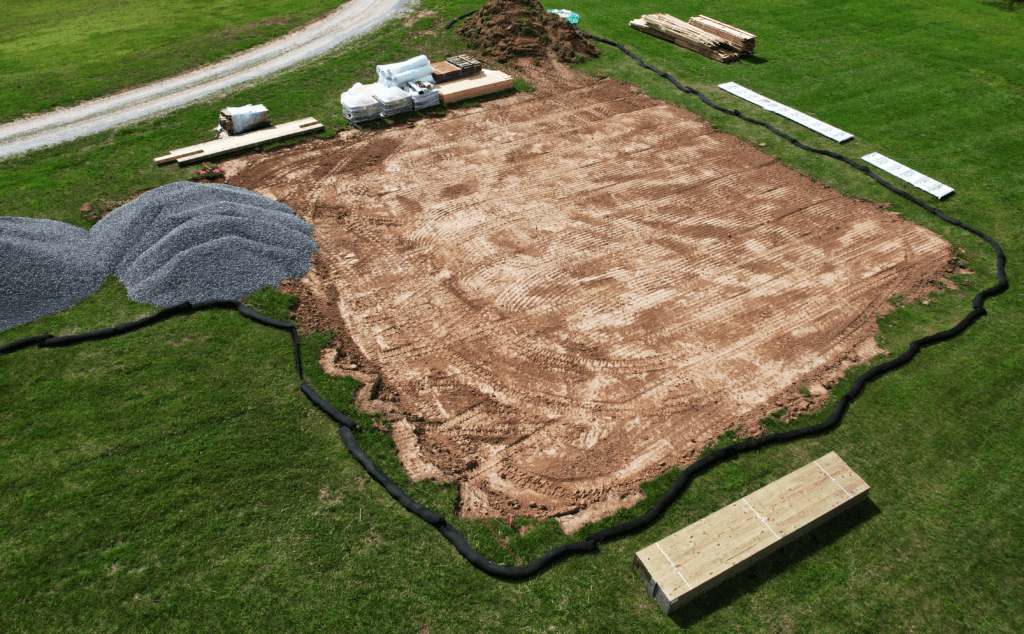site prep for barndominium home
