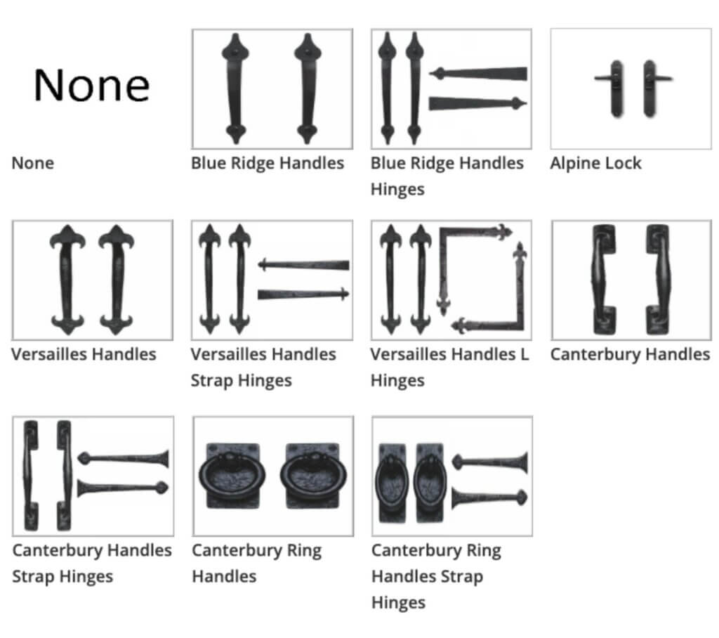 carriage court garage door door hardware handles and hinges