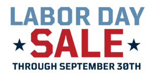Labor Day Sale - Through September 30th