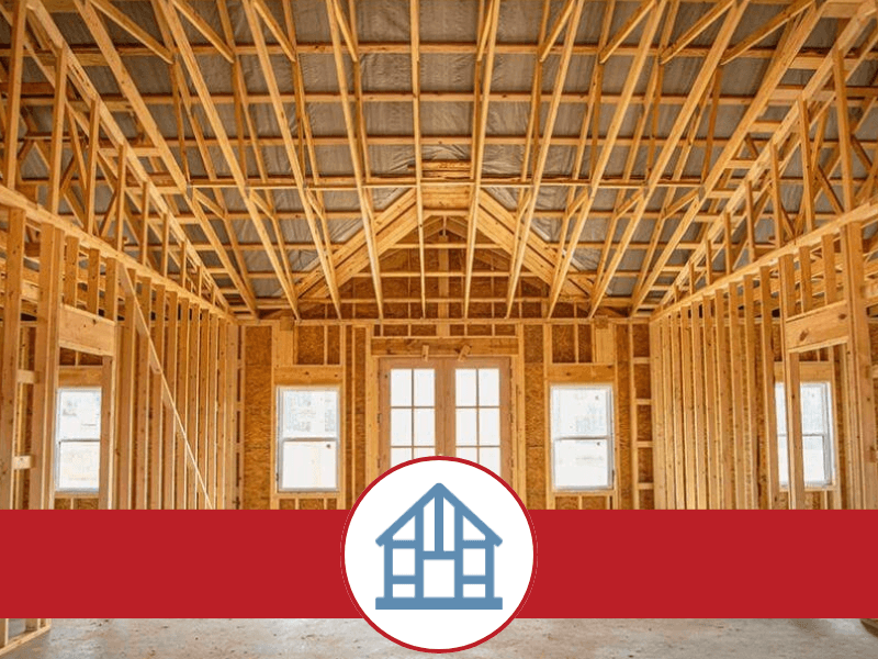 interior stick frame construction barndominium