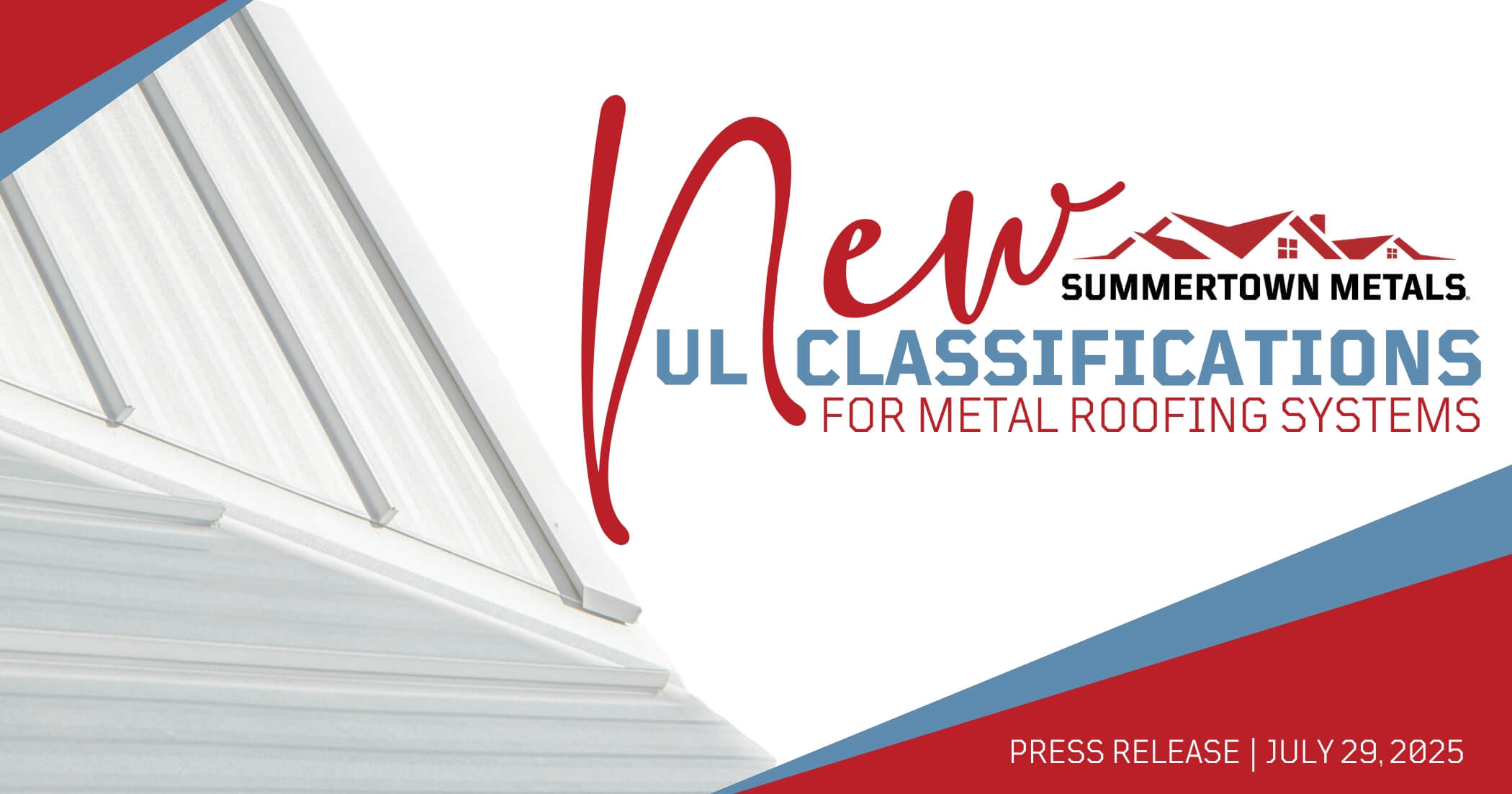 new ul classification metal roofing systems press release header