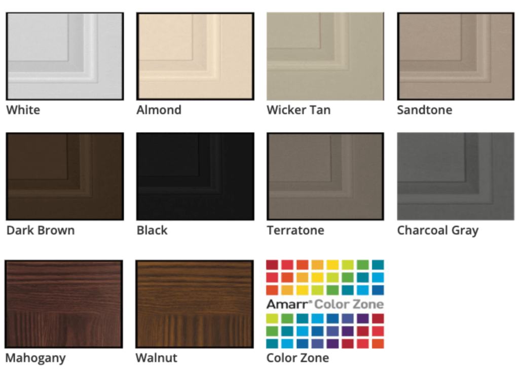 Hillcrest Garage Door color options