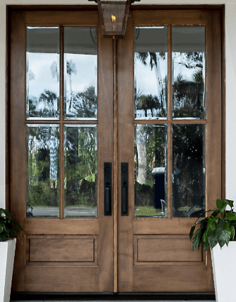 Mahogany Double Exterior Doors