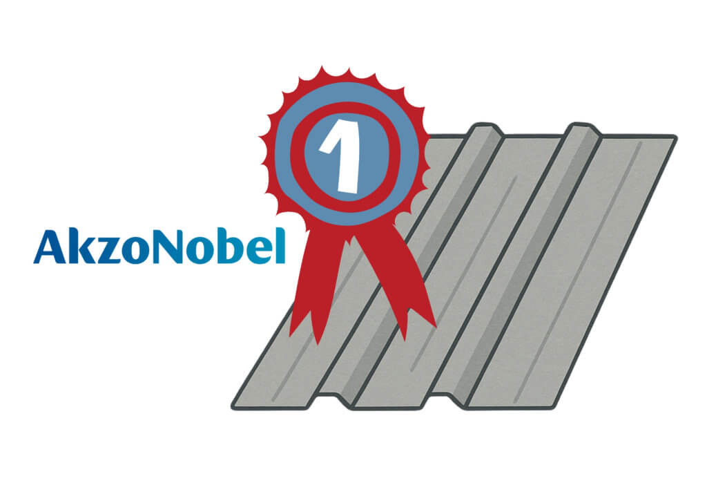 illustration of metal with number one ribbon