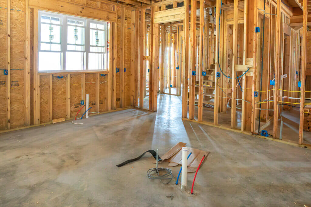 plumbing, hvac, interior construction
