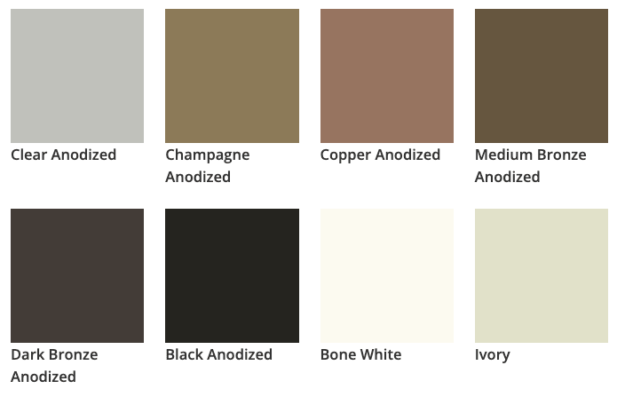 vista glass garage door color selection 1
