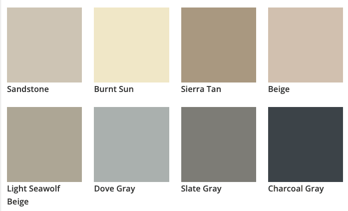 vista glass garage door color selection 2